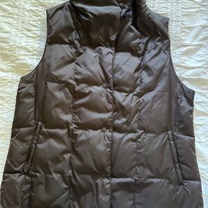 Eileen Fisher Brown Puffer Vest